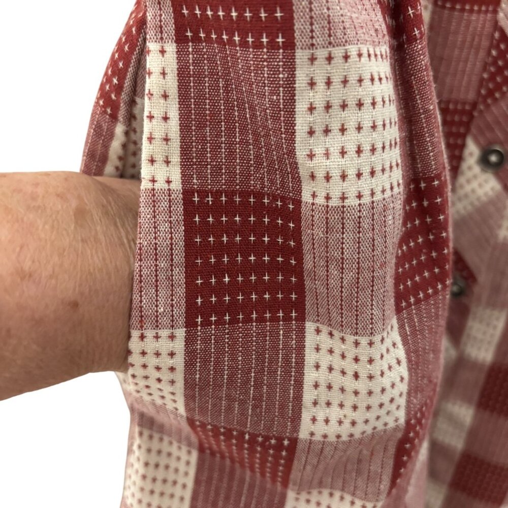 ModCloth Red & White Sleeveless Button-Up Fit & Flare Dress Size 8 - Picture 4 of 10